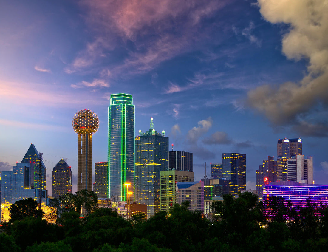 Noah Jigsaw Puzzle Dallas City skyline at dusk, Texas, USA 1000 pieces