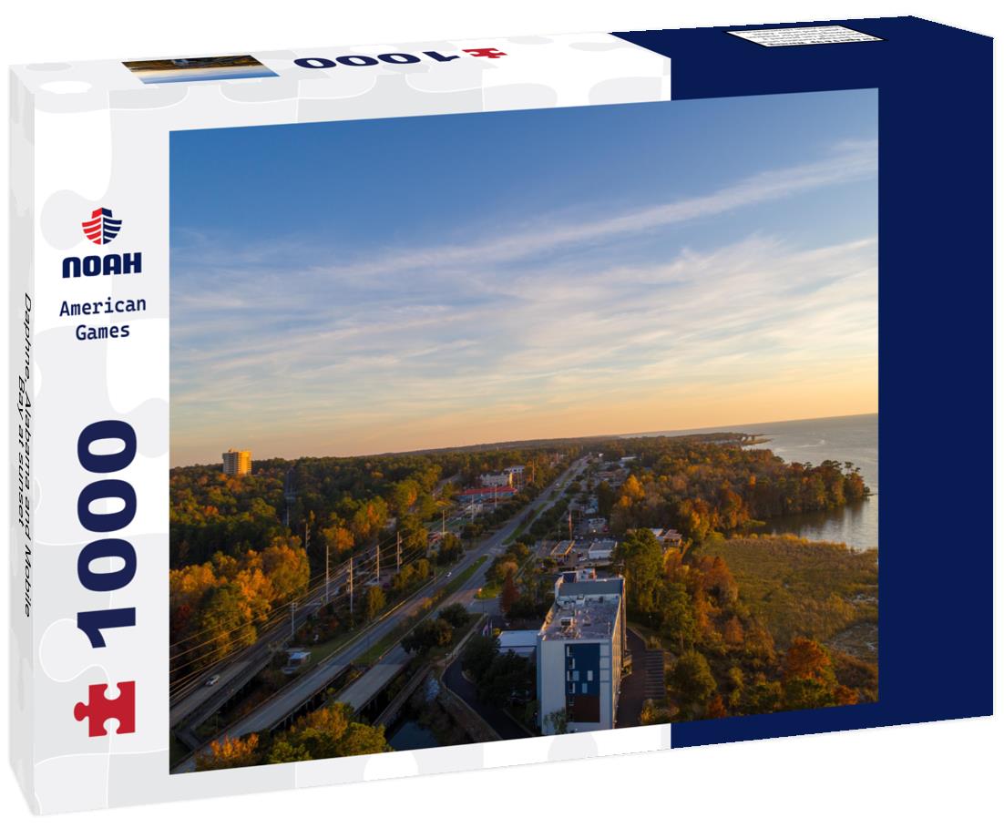 Noah Jigsaw Puzzle Daphne, Alabama and Mobile Bay at sunset 1000 pieces