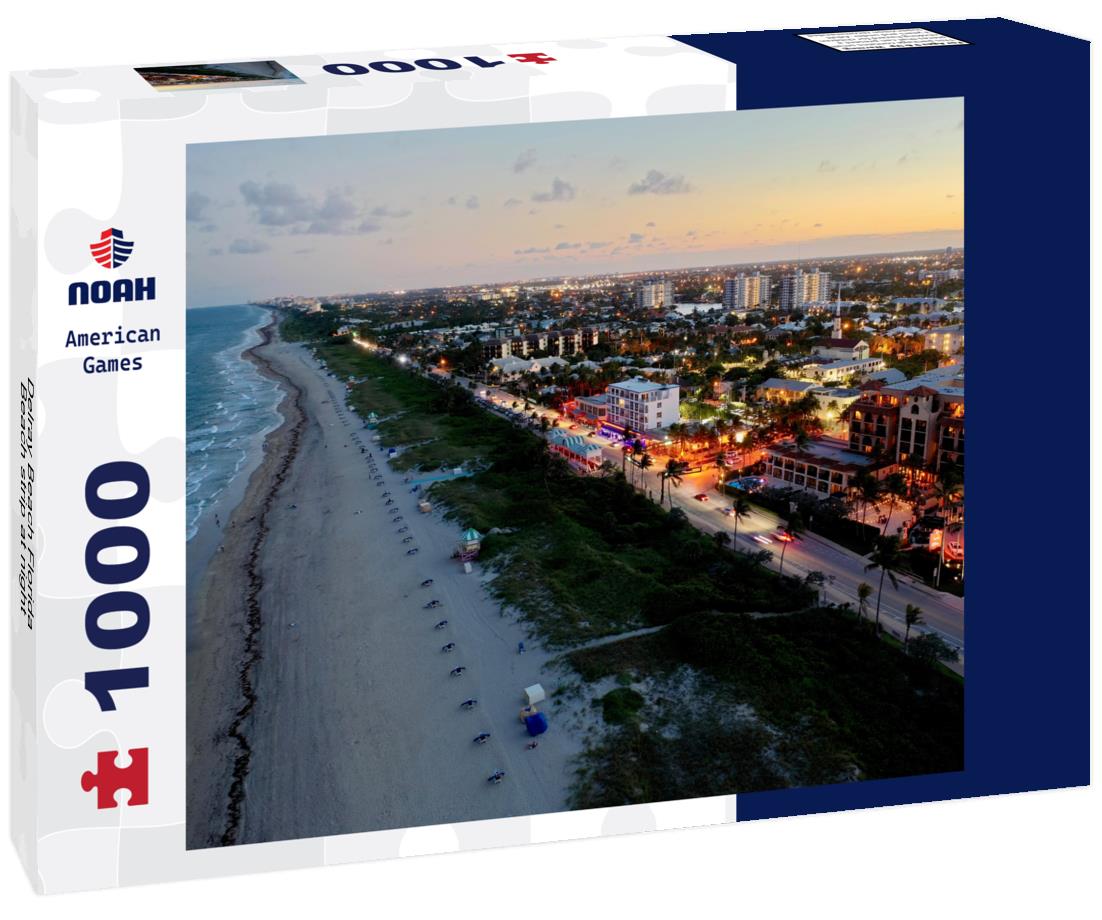 Noah Jigsaw Puzzle Delray Beach Florida, Beach strip at night 1000 pieces