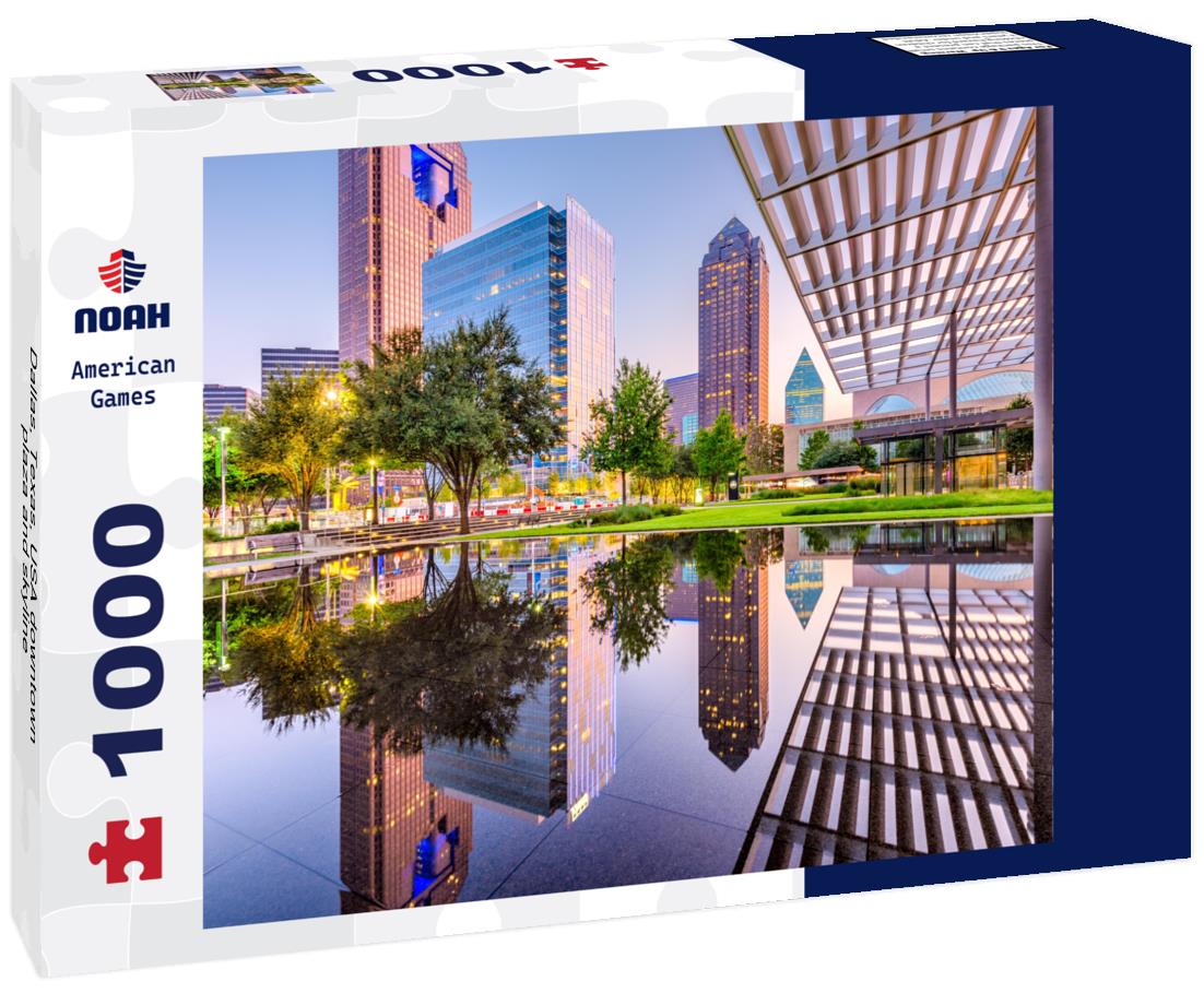 Noah Jigsaw Puzzle Dallas, Texas, USA downtown plaza and skyline 1000 pieces