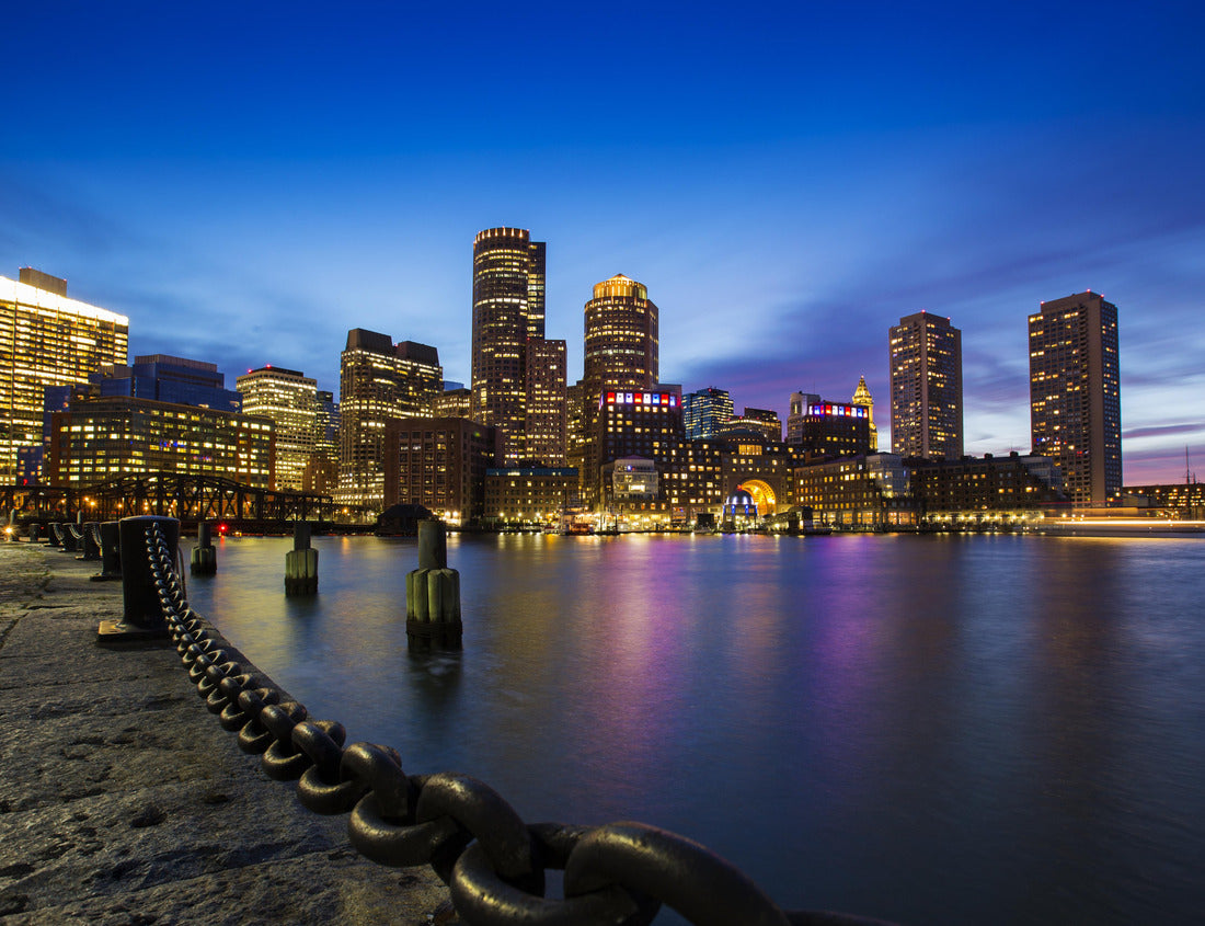 Noah Jigsaw Puzzle Boston skyline from Downtown Harborwalk at dusk 1000 pieces