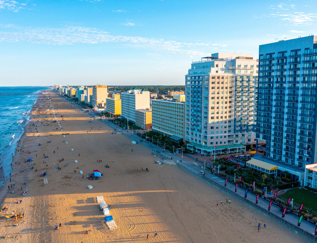 Noah Jigsaw Puzzle Virginia Beach oceanfront looking south at sunset 1000 pieces