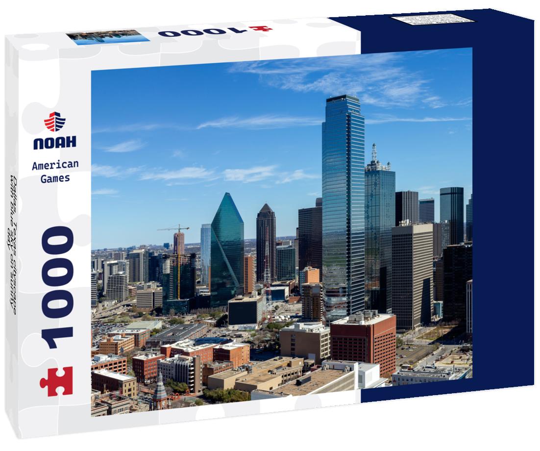 Noah Jigsaw Puzzle Dallas, Texas cityscape with blue sky on sunny day 1000 pieces