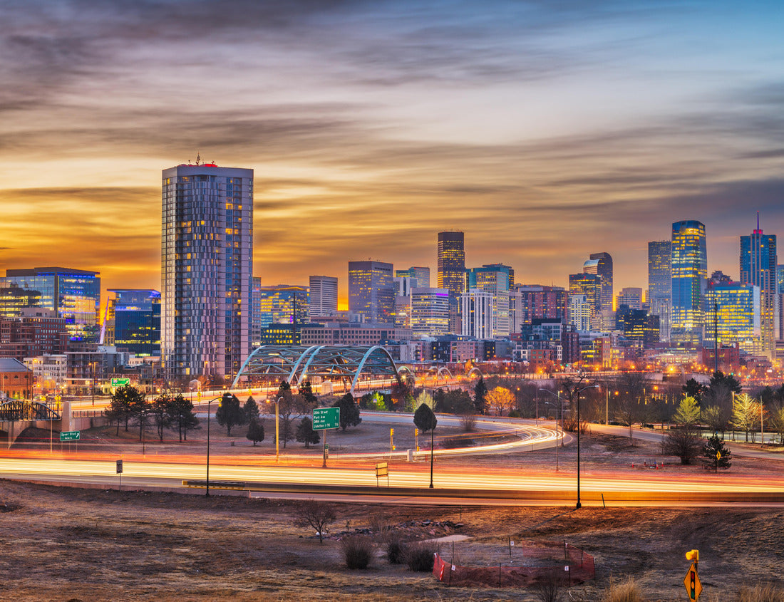 Noah Jigsaw Puzzle Denver, Colorado, USA downtown city skyline at dawn 1000 pieces