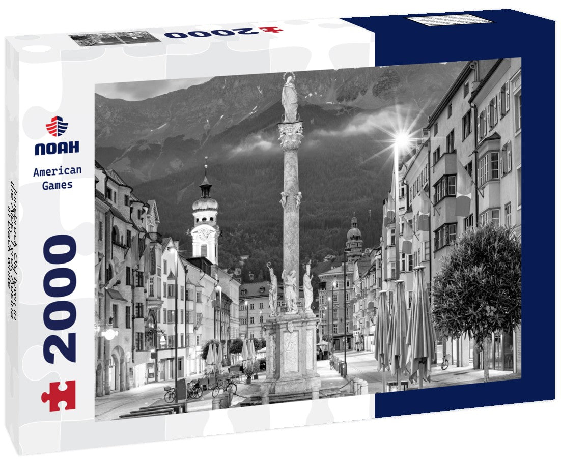 Innsbruck Old town in the Alps, Tyrol, Austria 2000pc PuzzleBlack and White