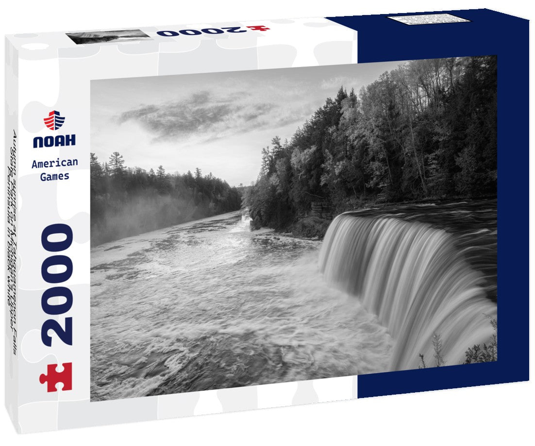 Autumn sunrise at Tahquamenon Falls State Park on Michigan's Upper Peninsula 2000pc PuzzleBlack and White