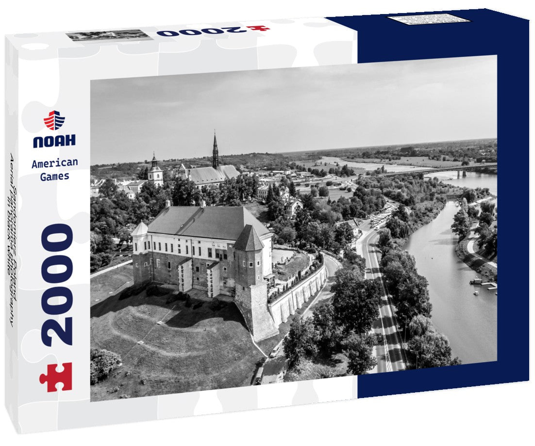 Sandomierz Poland - Aerial photography 2000pc PuzzleBlack and White