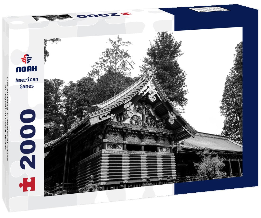 Old building Summer at Nikko at Japan 2000pc PuzzleBlack and White