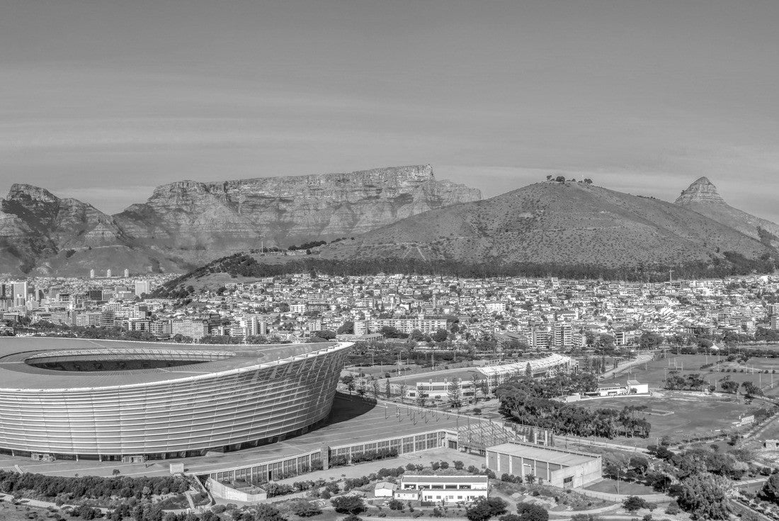 An aerial view of the capital of South Africa, the picturesque city of Cape Town 2000pc PuzzleBlack and White