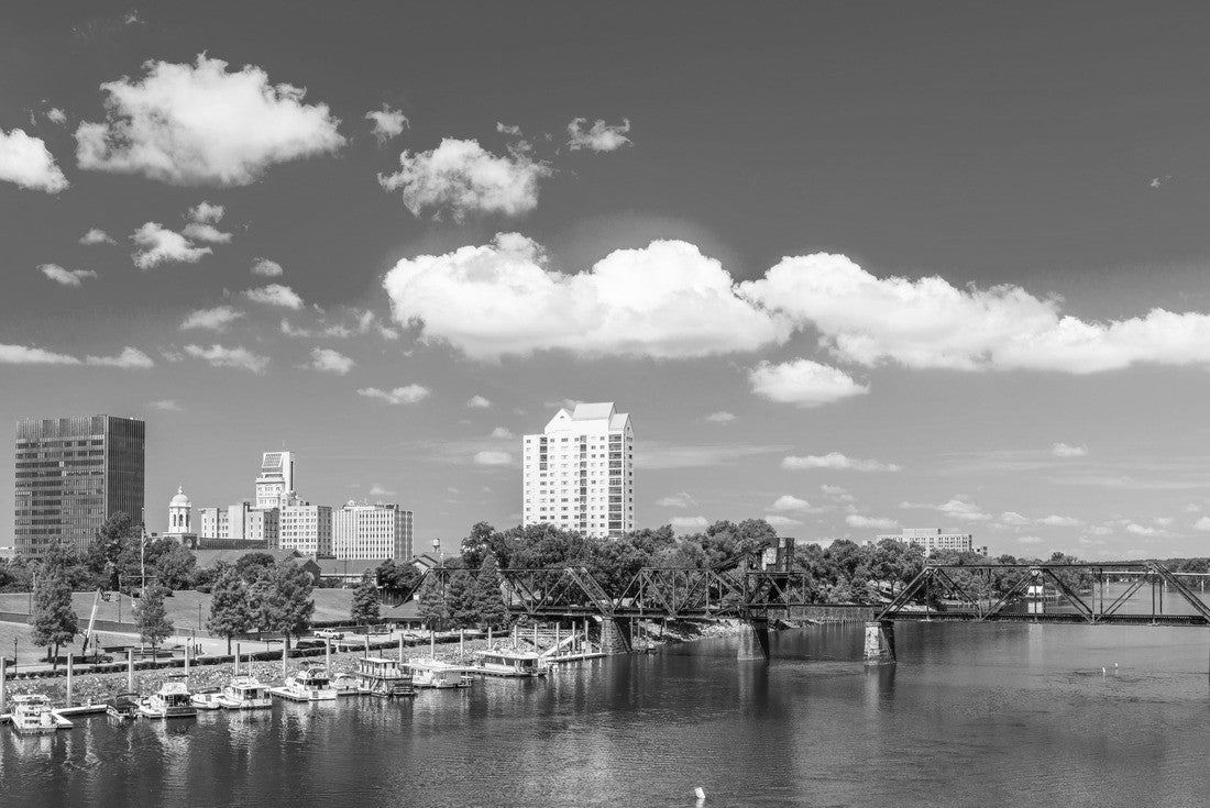 Noah Jigsaw Puzzle Augusta, Georgia, USA downtown city skyline in the daytime in black white 2000 pieces