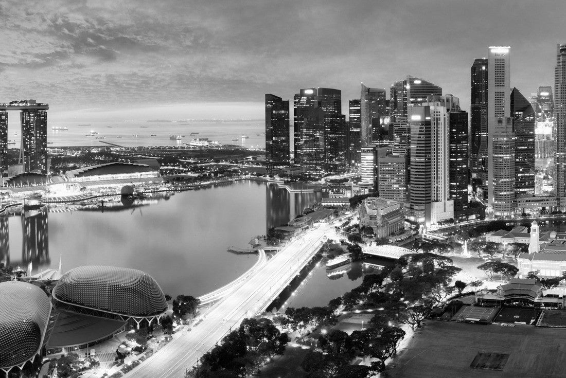Singapore at sunrise with Marina Bay 2000pc PuzzleBlack and White