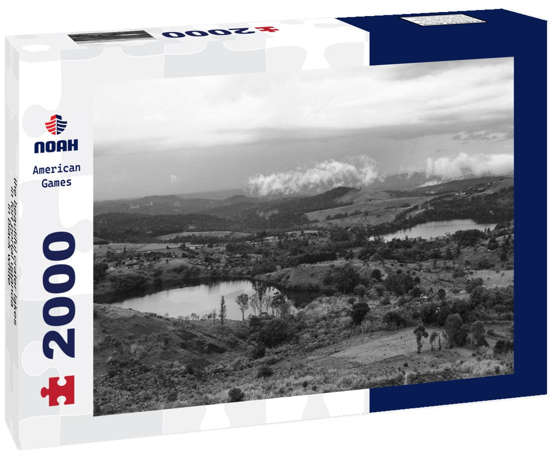 the beautiful crater lakes in fort portal uganda 2000pc PuzzleBlack and White