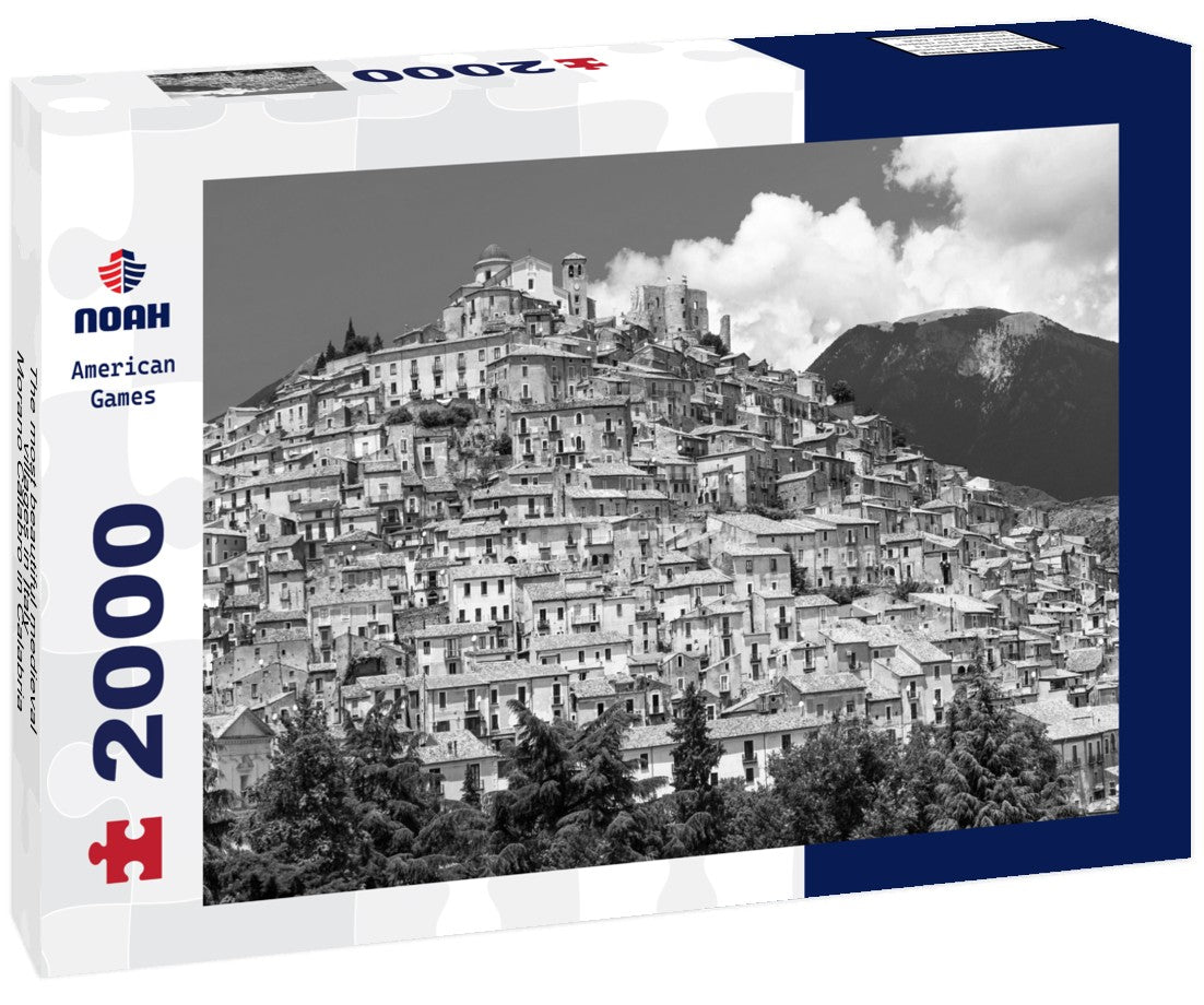 The most beautiful medieval villages in Italy - Morano Calabro in Calabria 2000pc PuzzleBlack and White
