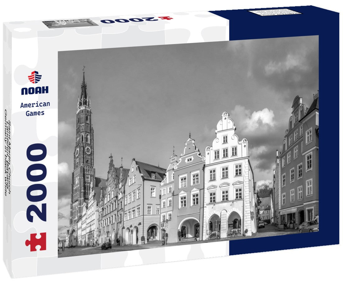 Saint Martin Church, Landshut, Bavaria, Germany 2000pc PuzzleBlack and White