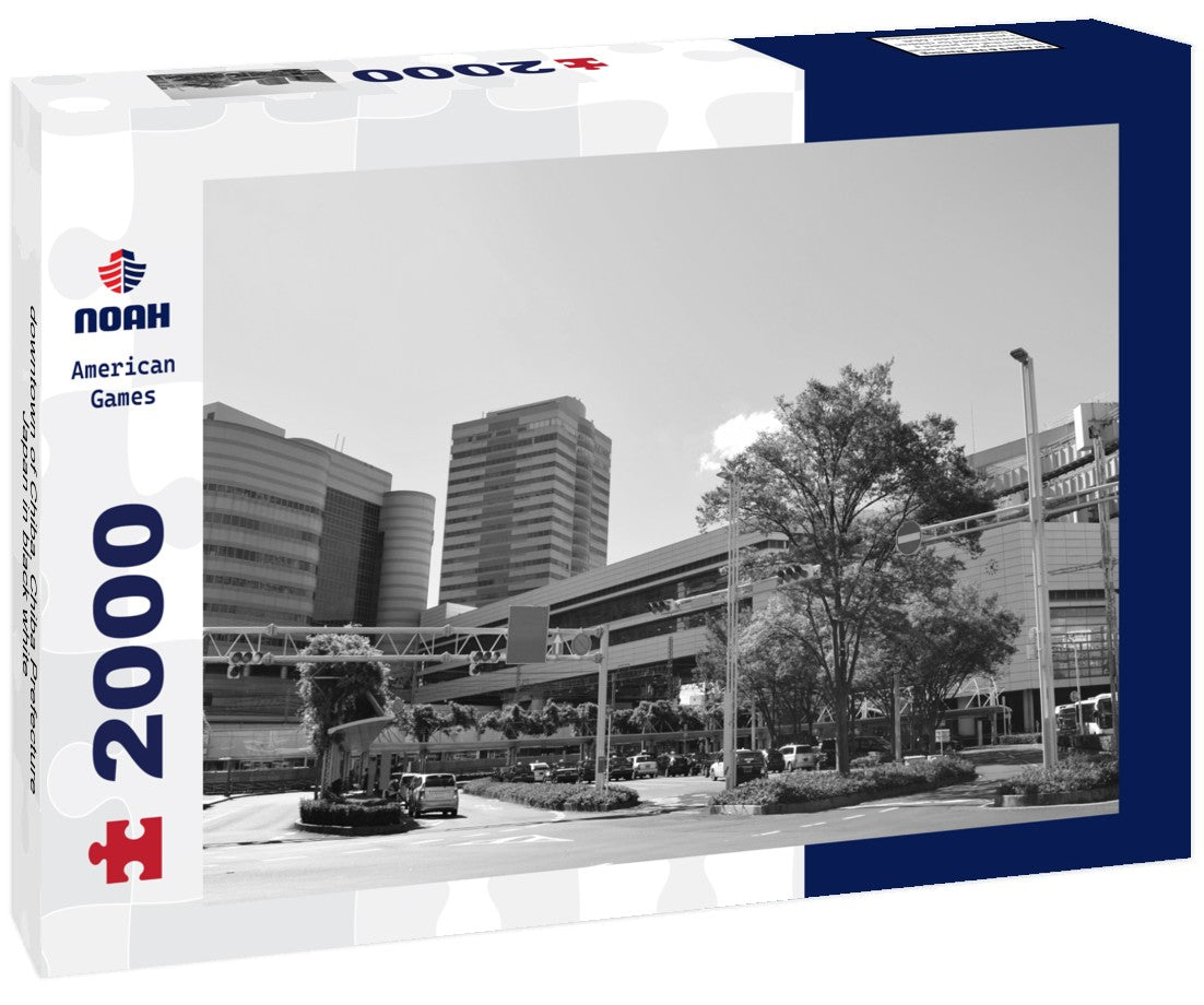 downtown of Chiba, Chiba Prefecture, Japan 2000pc PuzzleBlack and White