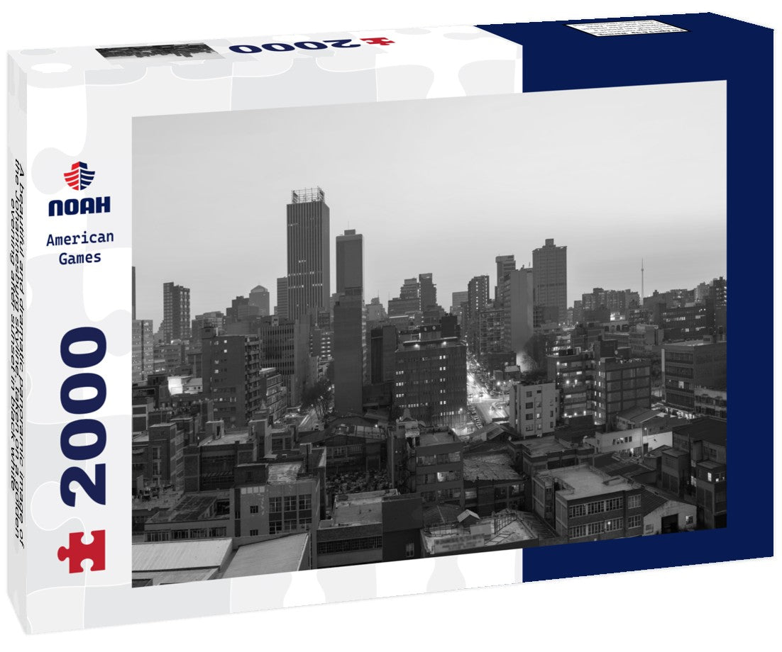 A beautiful and dramatic of the Johannesburg skyline, taken on a golden evening after sunset 2000pc PuzzleBlack and White