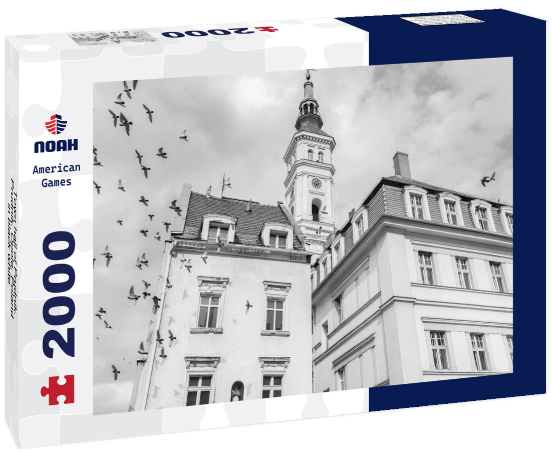 Town hall of Prudnik. Prudnik, Opole, Poland 2000pc PuzzleBlack and White