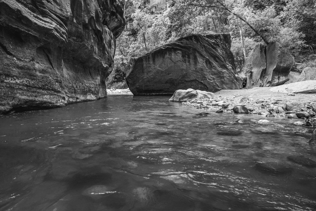 Noah Jigsaw Puzzle The Majestic Narrows in Zion National Park in Utah in black white 2000 pieces