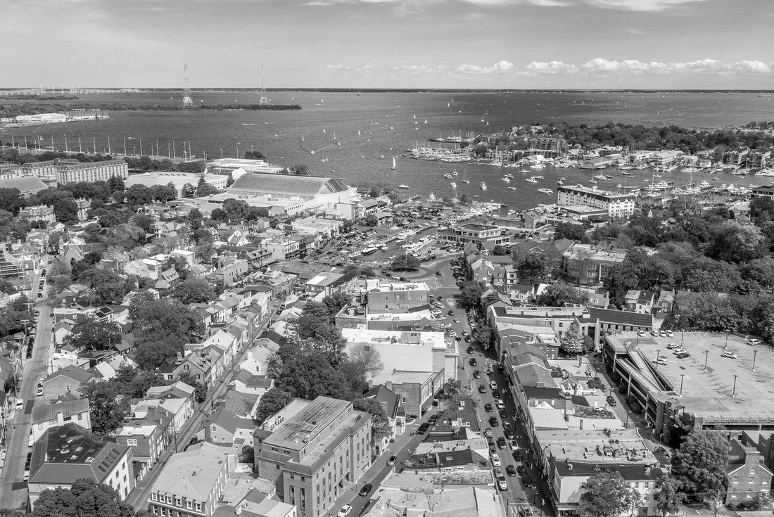 Downtown Annapolis, Maryland on a sunny afternoon. 2000pc PuzzleBlack and White