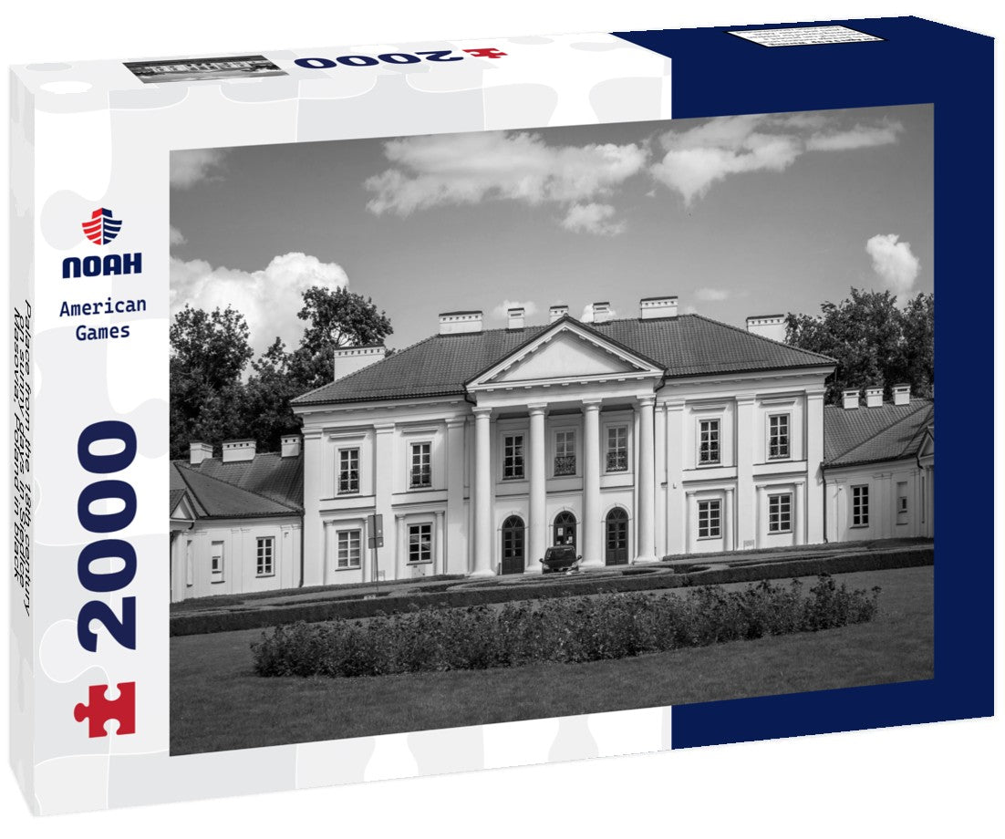 Palace from the 18th century on sunny days in Siedlce, Masovia, Poland 2000pc PuzzleBlack and White
