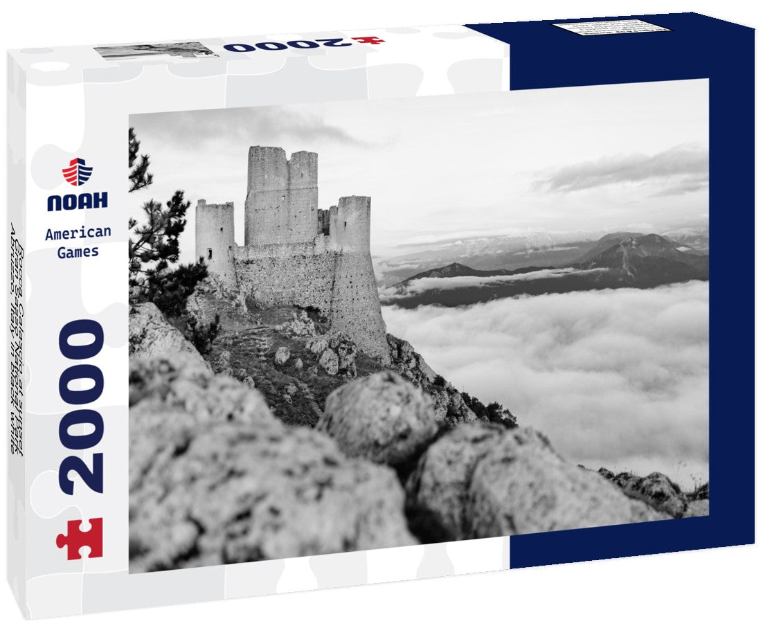 Rocca Calascio at sunset, Gran Sasso National Park, Abruzzo, Italy 2000pc PuzzleBlack and White