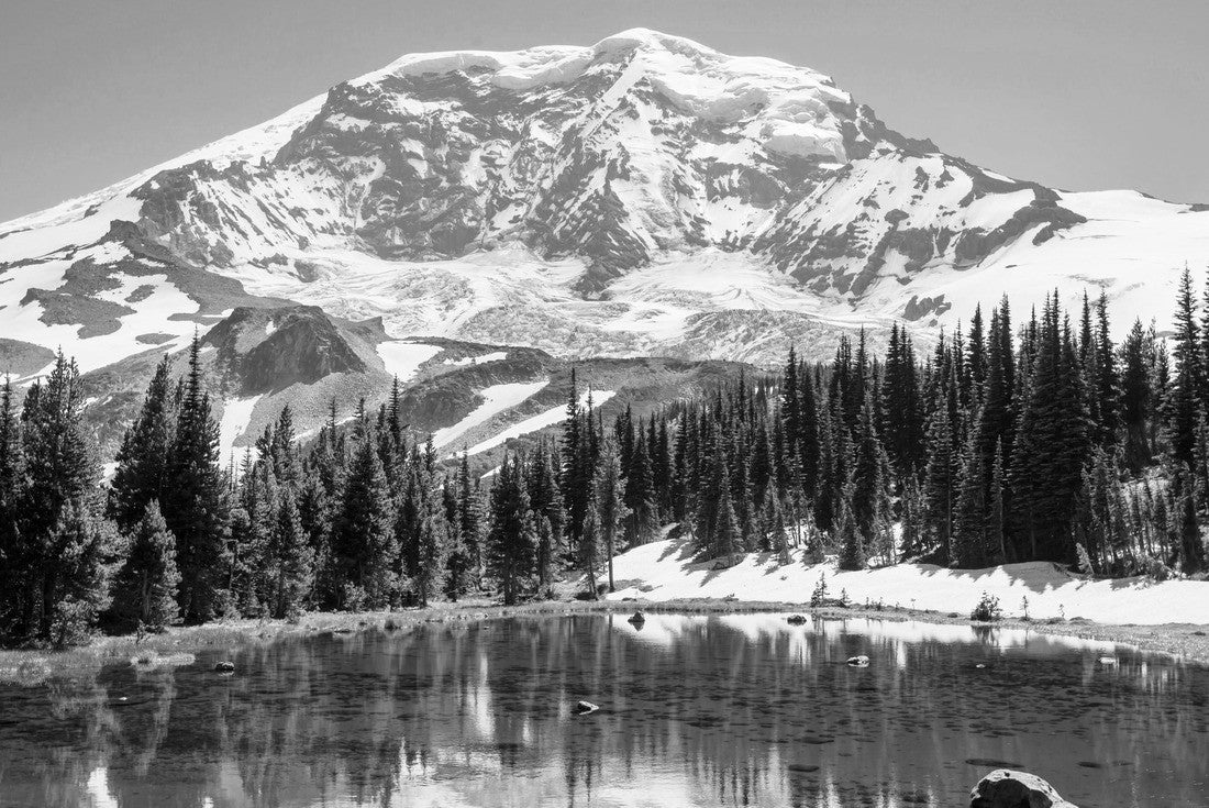 Noah Jigsaw Puzzle Mount Rainier national park, Washington in black white 2000 pieces