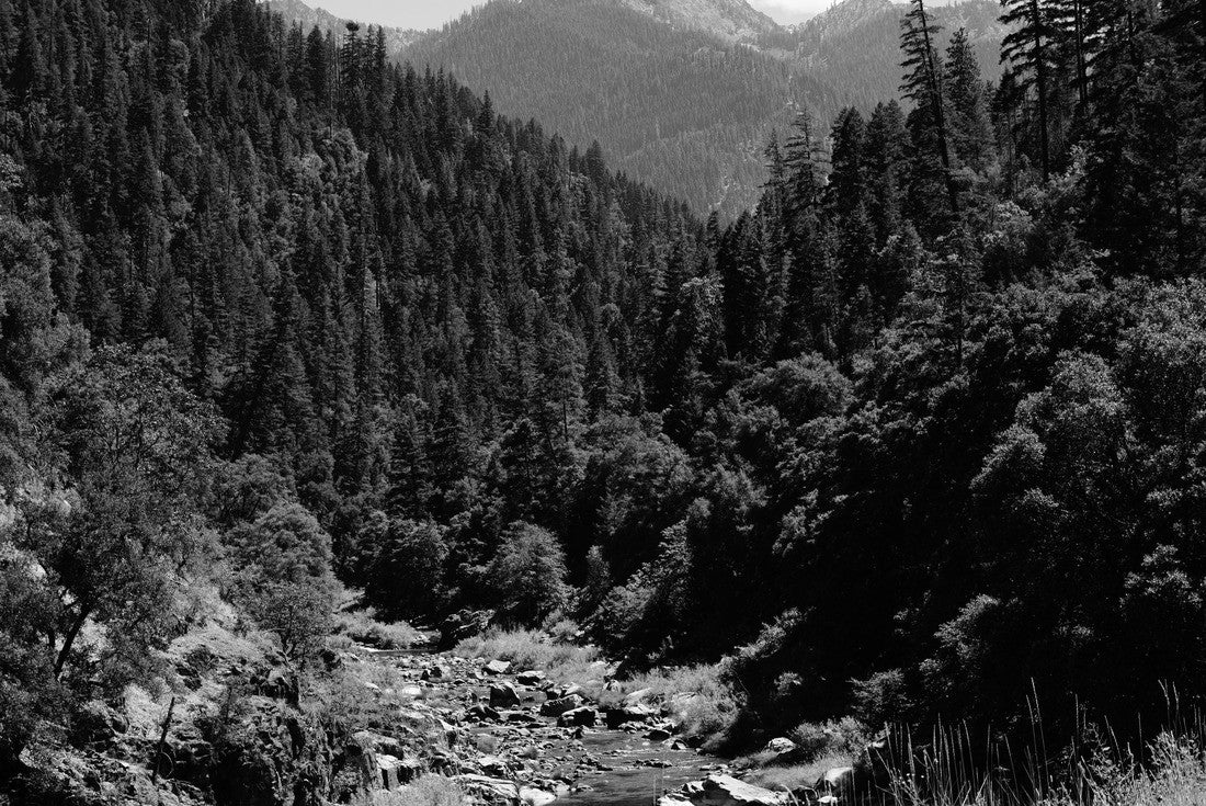 Beautiful Scott River with a view of the Marble Mountains. The Scott River is located in Siskiyou County California 2000pc PuzzleBlack and White