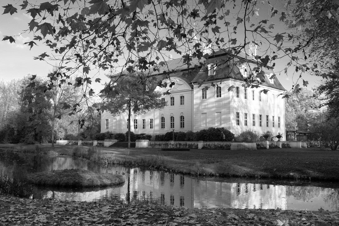Autumn time at Branitzer Park and Branitz Castle, Cottbus 2000pc PuzzleBlack and White
