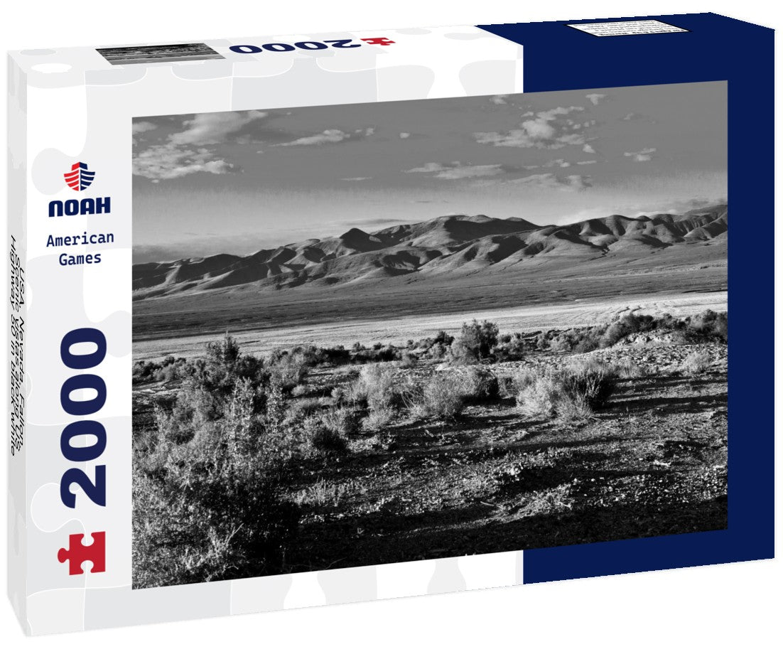 USA, Nevada, Fallon. Scenic vistas along US Highway 50 2000pc PuzzleBlack and White