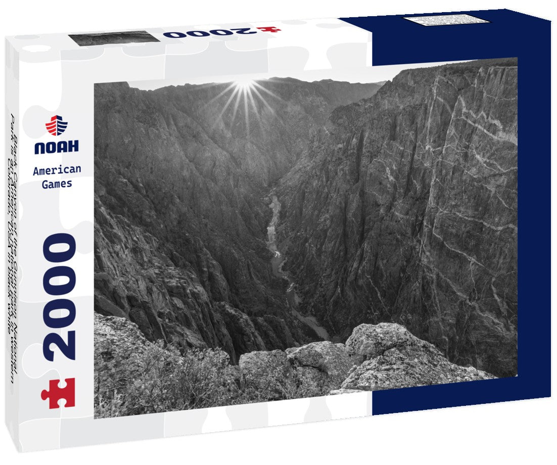 Black Canyon of the Gunnison National Park is an American national park in western Colorado, USA 2000pc PuzzleBlack and White