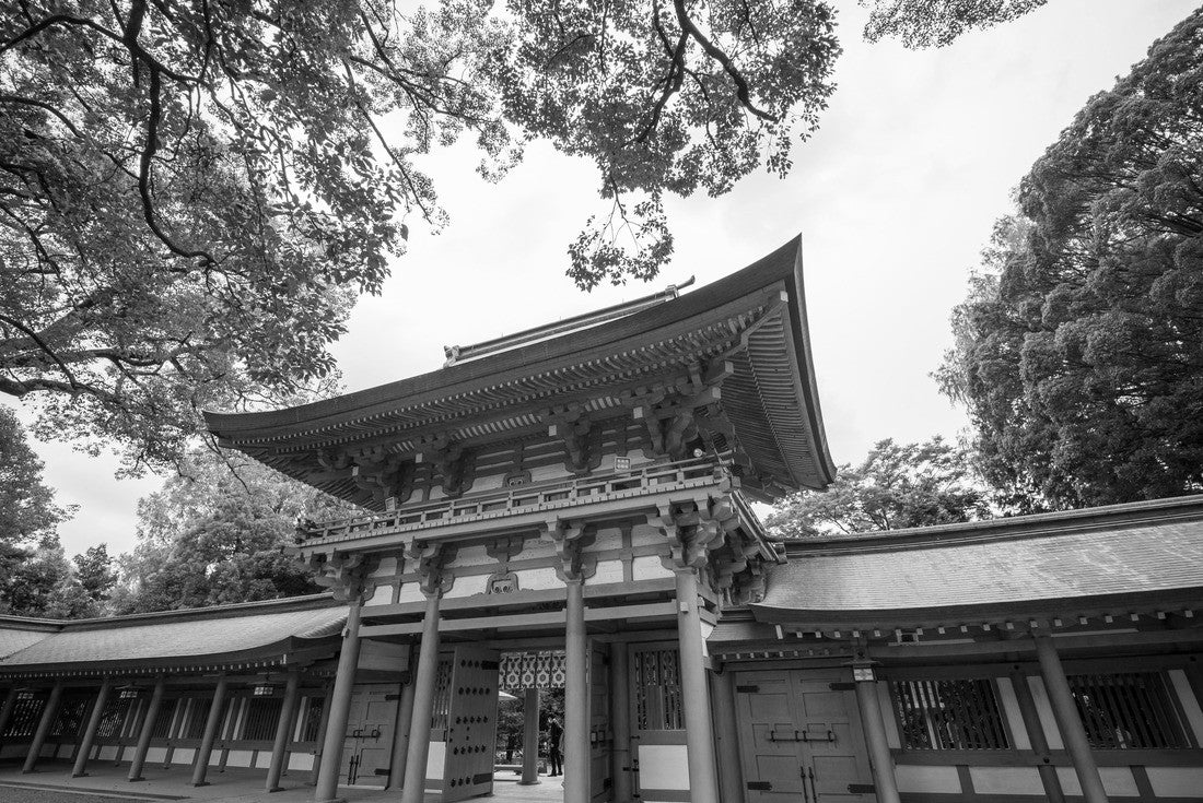 the Hikawa Shrine in Saitama City, Saitama Prefecture, Japan. 2000pc PuzzleBlack and White