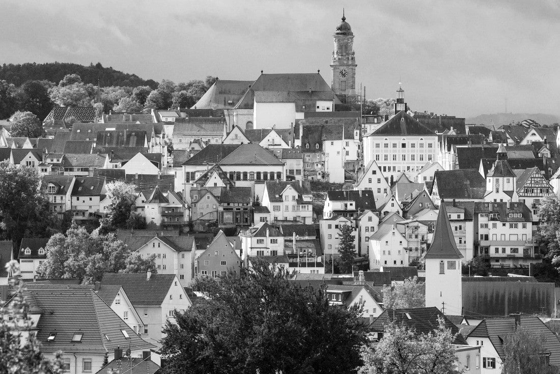 City center of Hechingen, Germany 2000pc PuzzleBlack and White