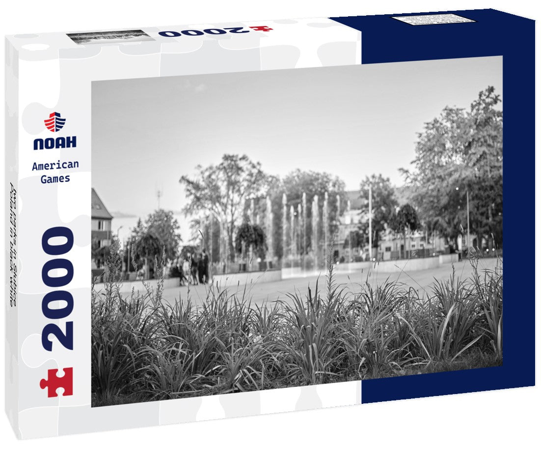 two parks in Slubice, Poland 2000pc PuzzleBlack and White