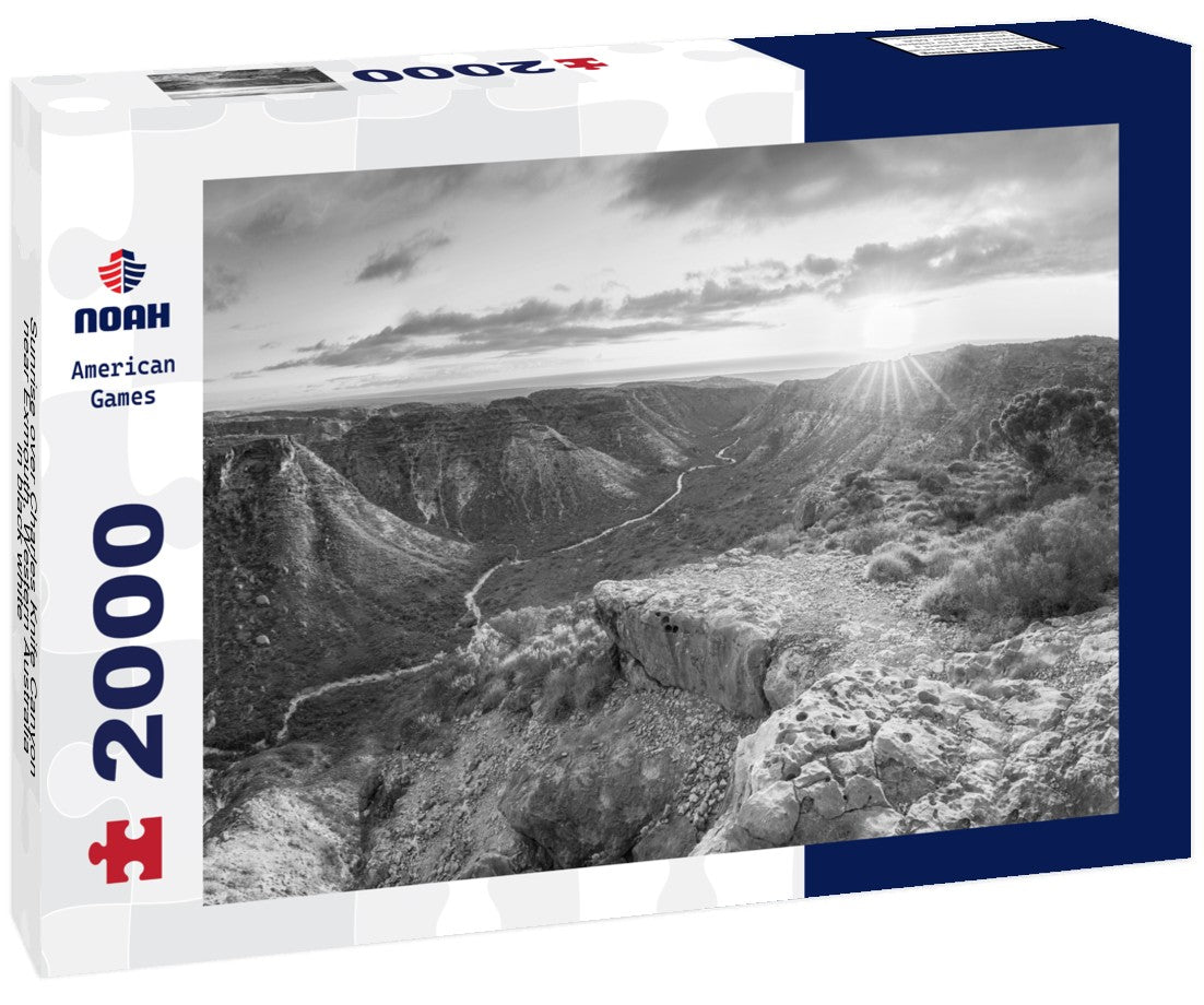 Sunrise over Charles Knife Canyon near Exmouth, Western Australia 2000pc PuzzleBlack and White