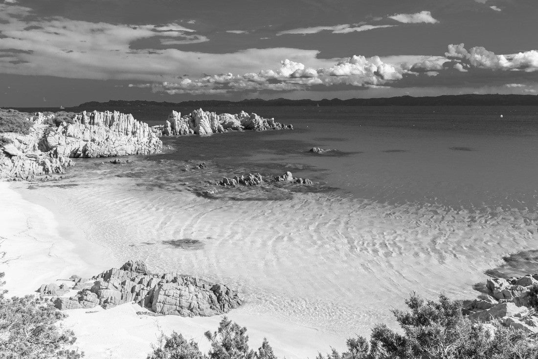 Noah Jigsaw Puzzle Amazing pink sand beach on Budelli Island, Maddalena Archipelago, Sardinia, Italy in black white 2000 pieces