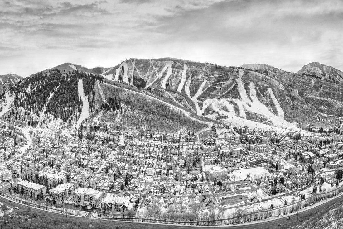 Park City, Utah, USA Downtown skyline 2000pc PuzzleBlack and White