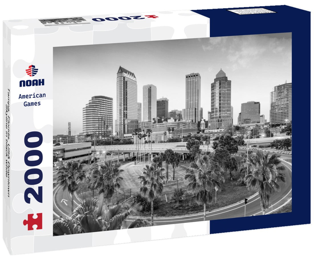 Tampa, Florida, USA Downtown Skyline 2000pc PuzzleBlack and White