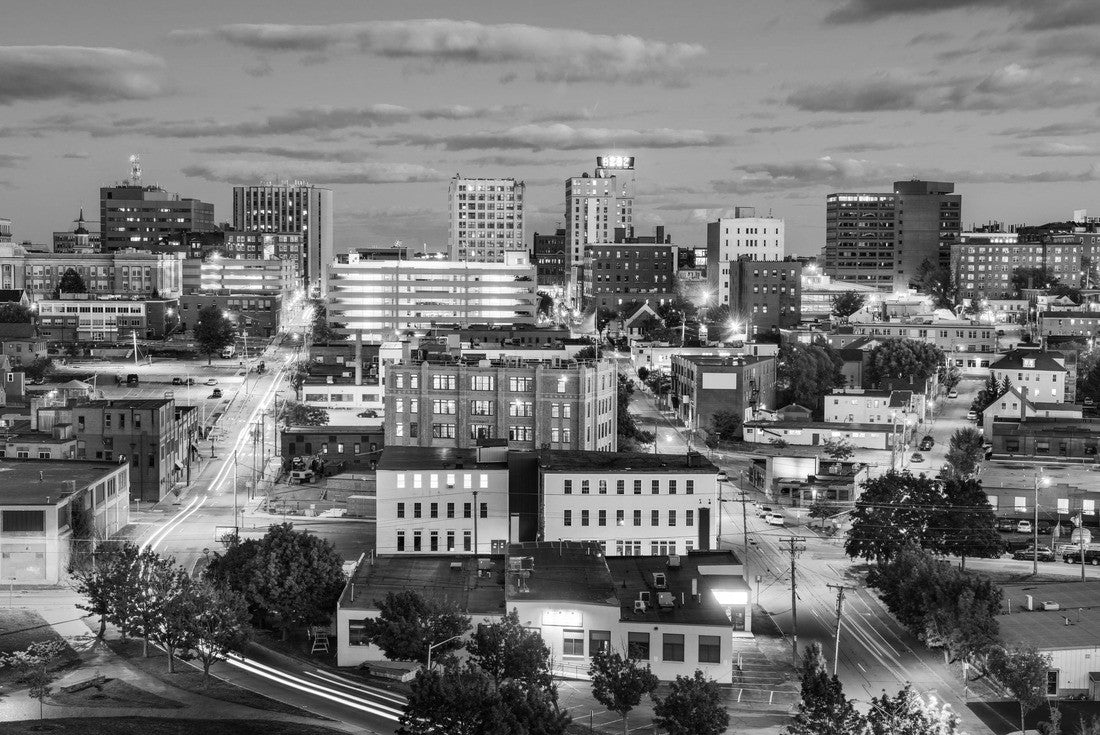 Portland, Maine, USA Downtown City 2000pc PuzzleBlack and White