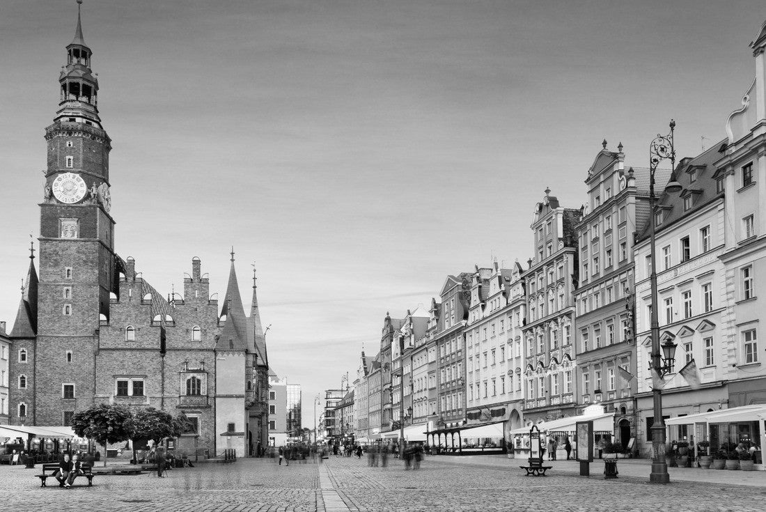 Sunset in the historic capital of Silesia, Poland 2000pc PuzzleBlack and White