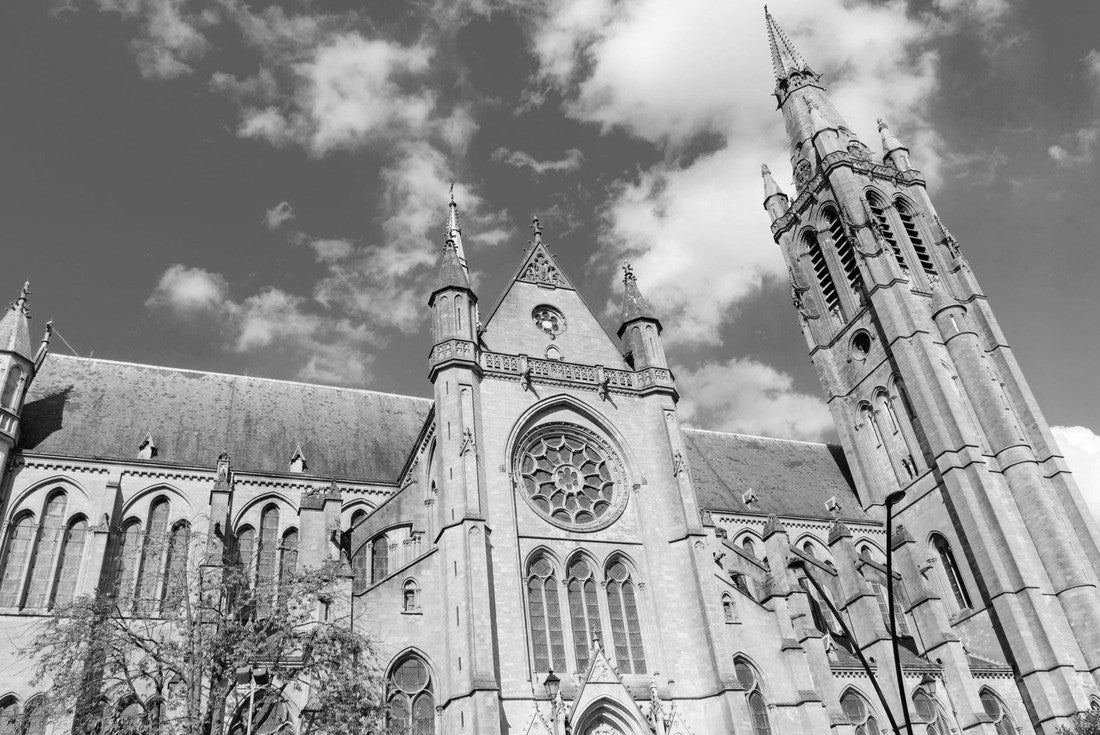 Noah Jigsaw Puzzle St. Martin's Church in Arlon, Ardennes Region, Luxembourg Province, Belgium in black white 2000 pieces