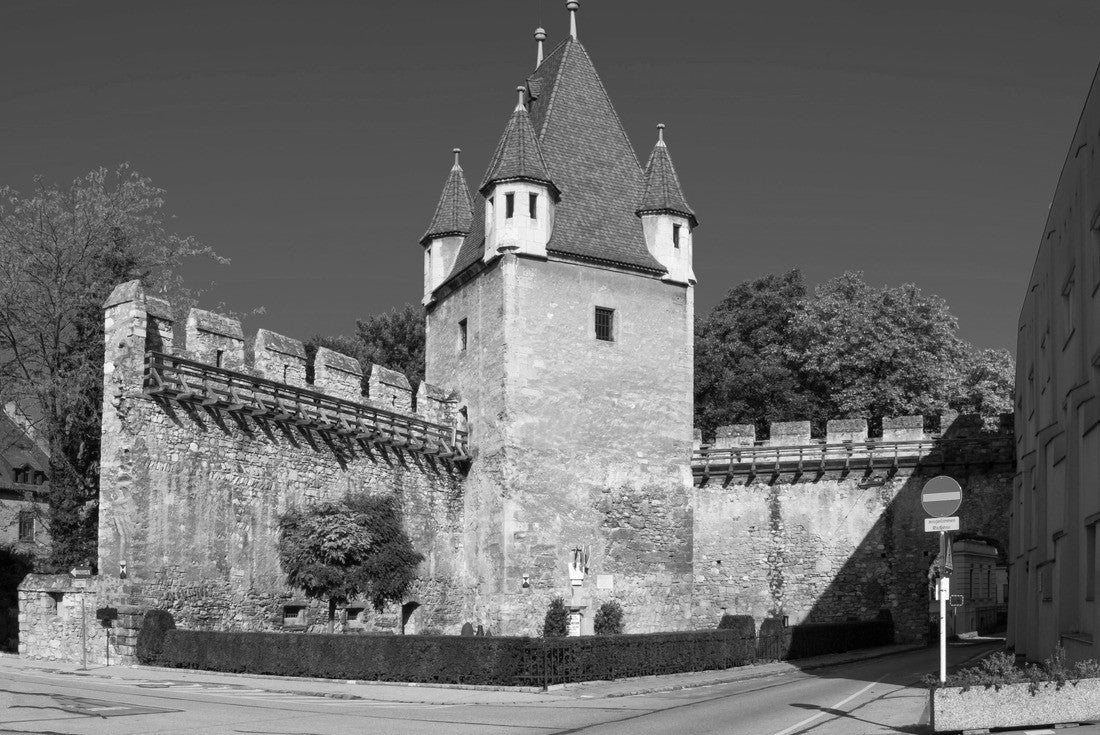 The “Reckturm” (meaning the “Tower of Tortures”) is a medieval tower from the early 13th century in the city of Wiener Neustadt in Austria 2000pc PuzzleBlack and White