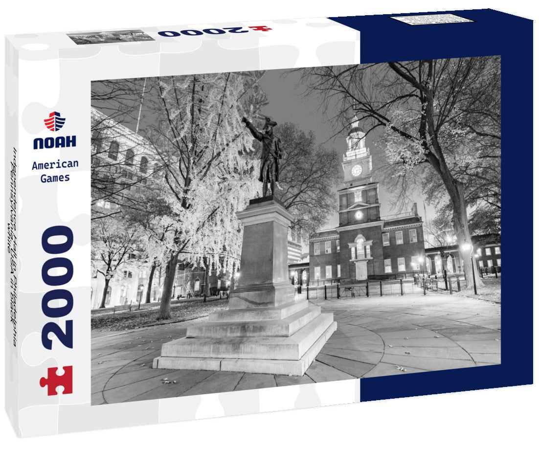 Independence Hall in Philadelphia, Pennsylvania, USA 2000pc PuzzleBlack and White