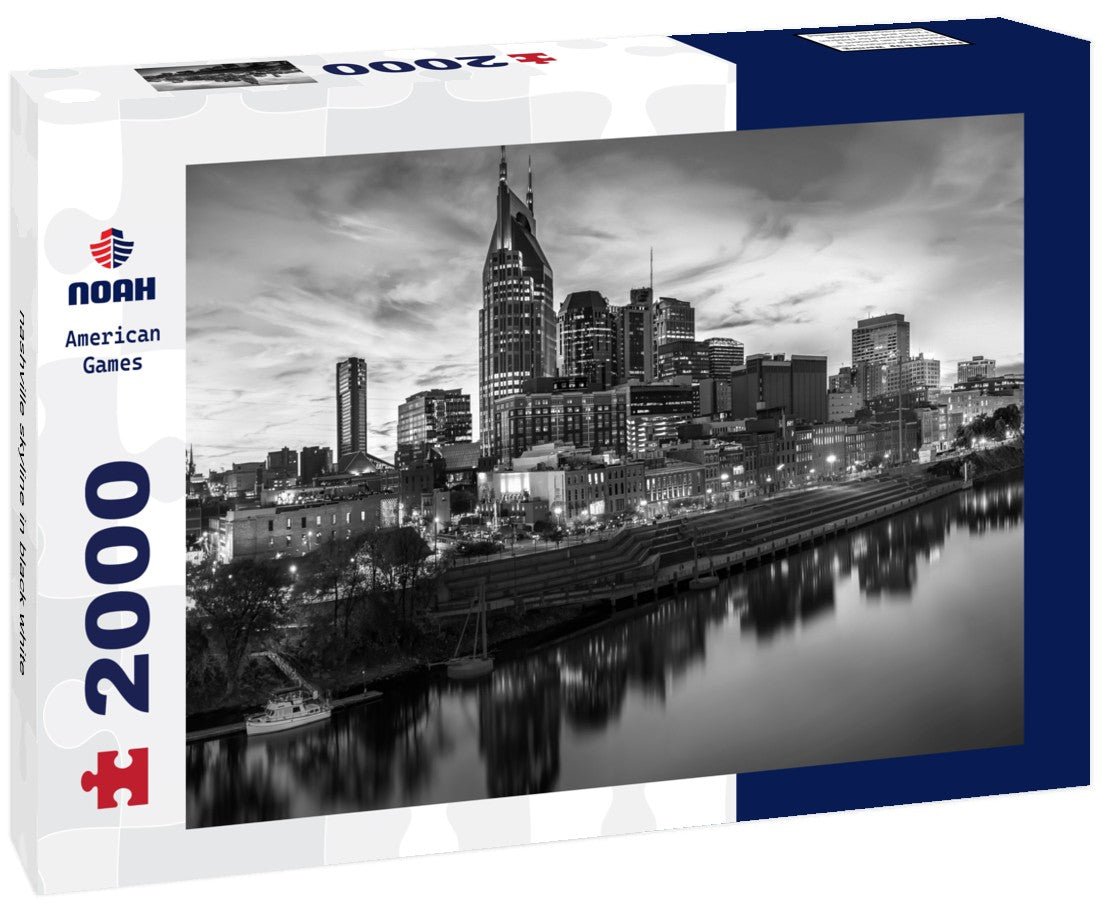 nashville skyline 2000pc PuzzleBlack and White