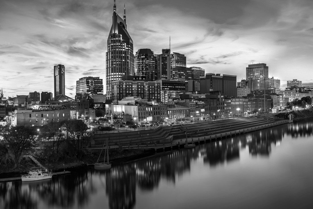 nashville skyline 2000pc PuzzleBlack and White