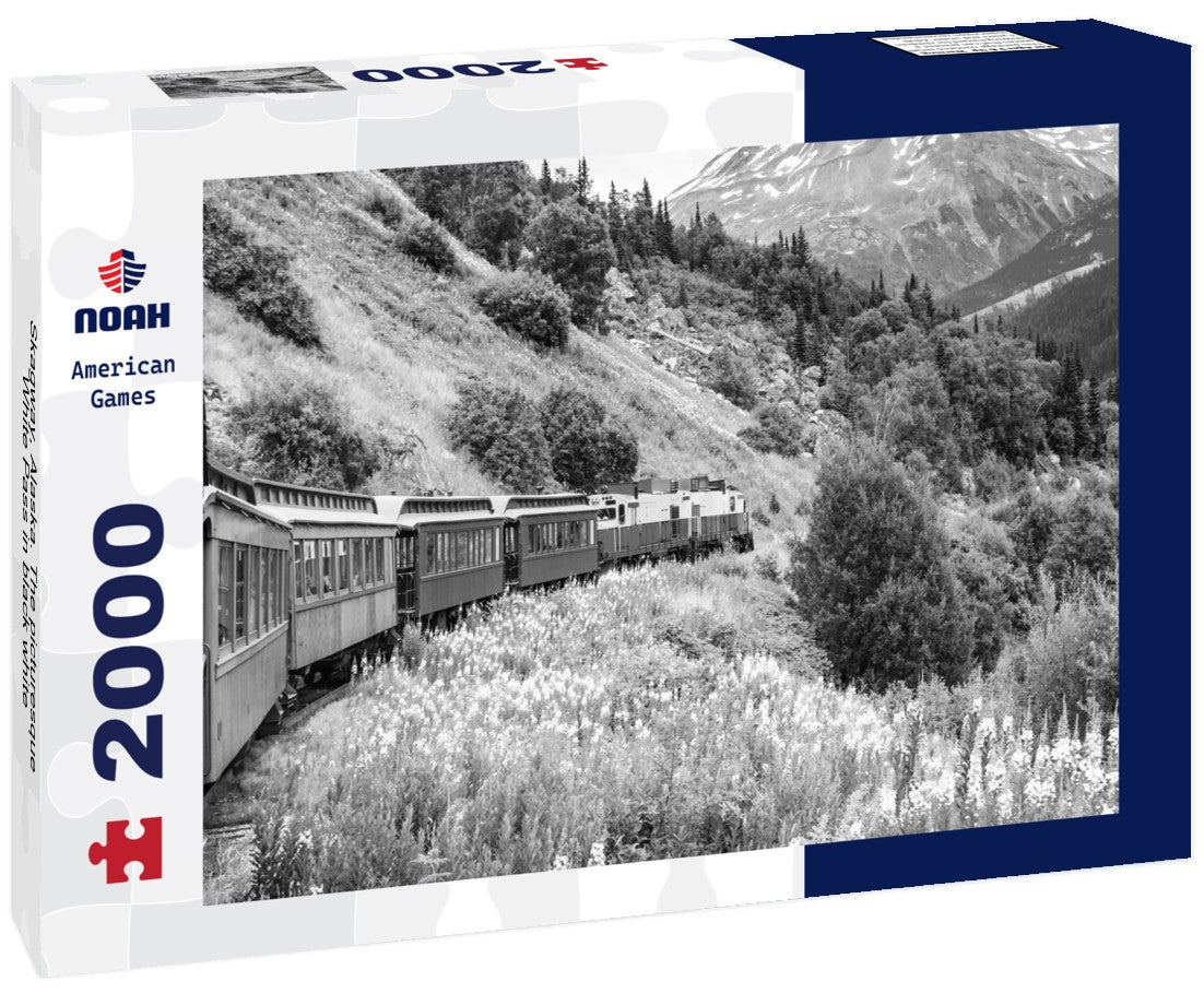 Skagway, Alaska. The picturesque White Pass 2000pc PuzzleBlack and White