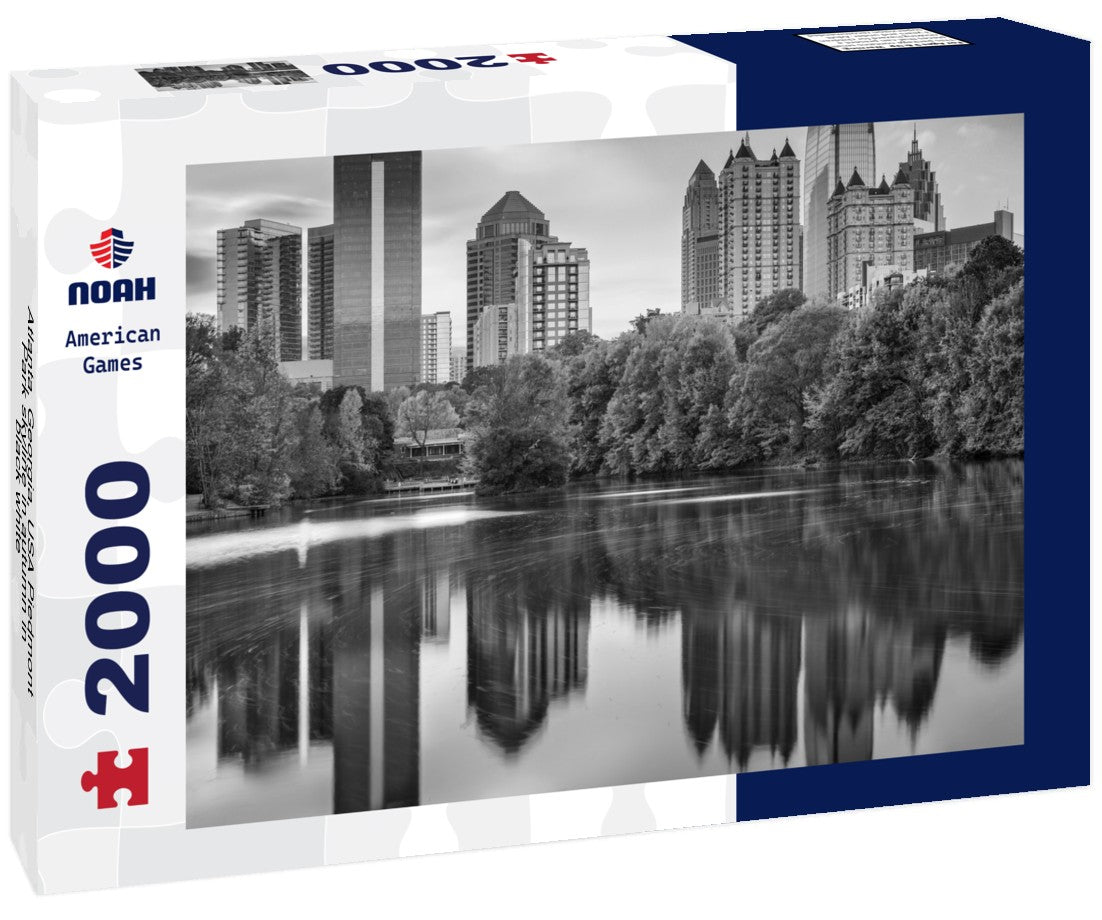 Atlanta, Georgia, USA Piedmont Park skyline in autumn 2000pc PuzzleBlack and White