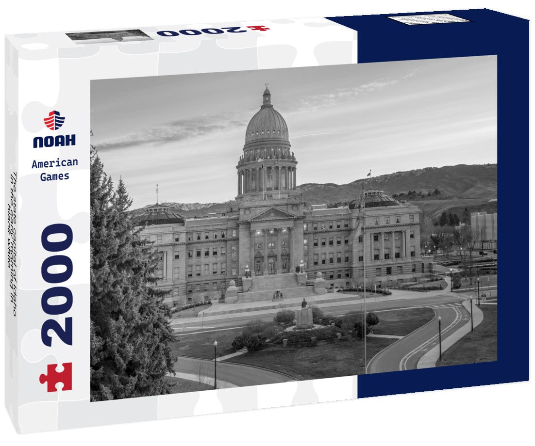 The state capital of Idaho in the early morning 2000pc PuzzleBlack and White
