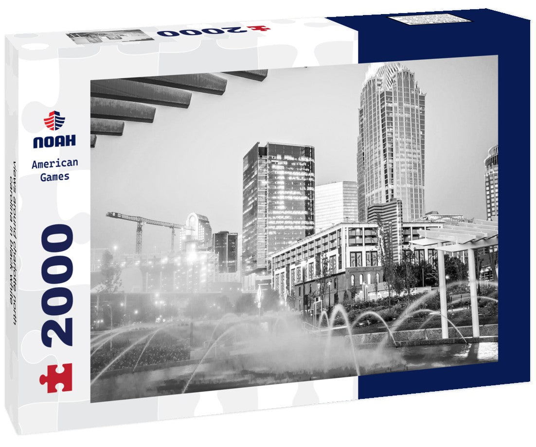 charlotte north carolina 2000pc PuzzleBlack and White