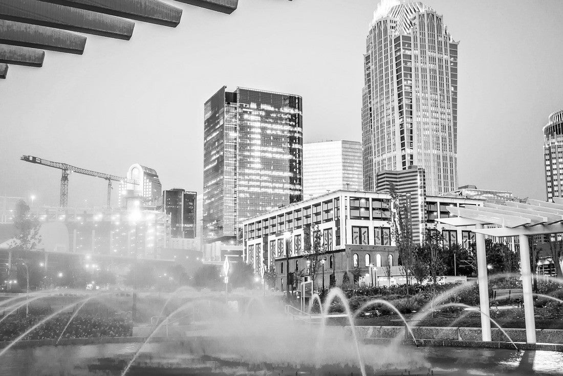 charlotte north carolina 2000pc PuzzleBlack and White