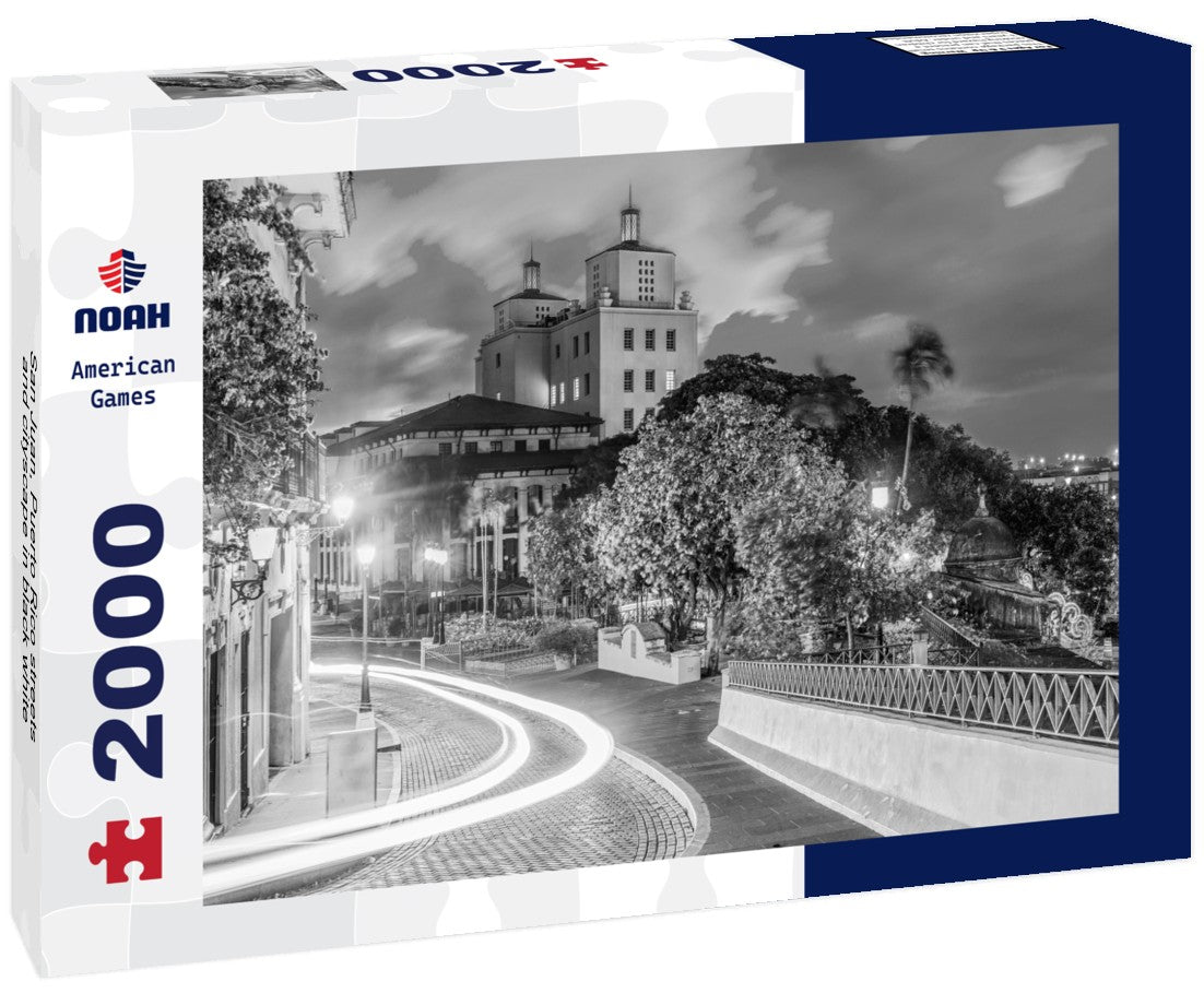 San Juan, Puerto Rico streets and cityscape 2000pc PuzzleBlack and White